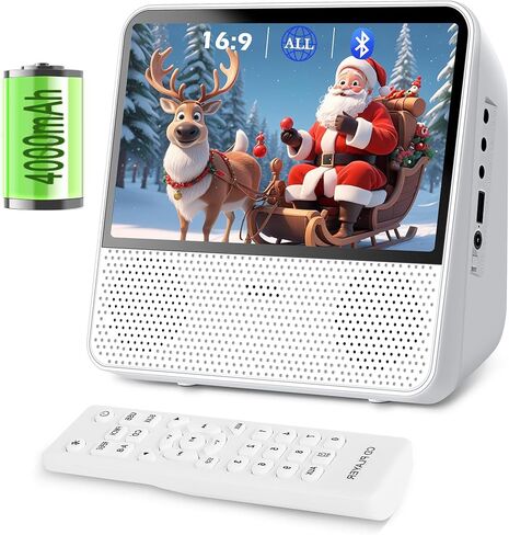 مشغل DVD محمول 9.8 بوصة مع شاشة، صوت ستيريو HI-FI، مشغل DVD محمول مع بلوتوث، مشغل USB، بطارية قابلة للشحن 4000 مللي أمبير، جهاز تحكم عن بعد، CD/DVD/بلوتوث/USB/تكرار/مؤقت/AUX/RCA in Kuwait