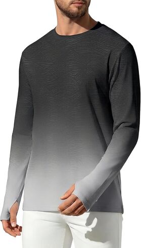 Rash Guard for Men Long Sleeve SPF UV UPF 50+ Quick Dry Running Fishing Workout Athletic Sun Protection Shirt in Saudi Arabia