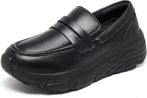 Non Slip Work Shoes for Women Kitchen Restaurant Chef Waterproof Slip-Resistant Loafers Food Service Nurse Sneakers Slip on Comfortable Chunky Penny Fashion Casual Dress Footwear in Saudi Arabia