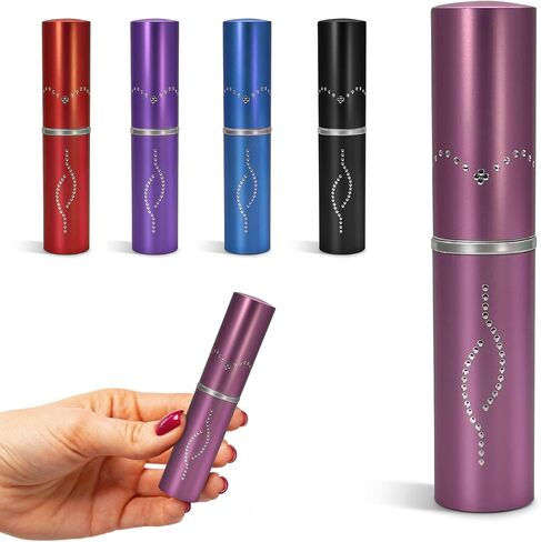 مسدس أحمر الشفاه FuryUSA - مسدس صعق نسائي، غلاف معدني للدفاع عن النفس، بطارية قابلة لإعادة الشحن، أقصى قوة، 120 لومن، مصباح يدوي مدمج، أنيق، موثوق به من قبل الخبراء in Kuwait