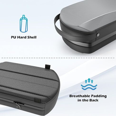 حقيبة حبال عصرية متوافقة مع Oculus Quest 2,3,3S/Vision Pro & 2/Elite Strap/BOBOVR S3 PRO/ Kiwi تصميم البطارية وجميع ملحقات وحدة التحكم لسماعات الواقع الافتراضي VR، حقيبة ظهر كتف كروس (أسود) in Kuwait