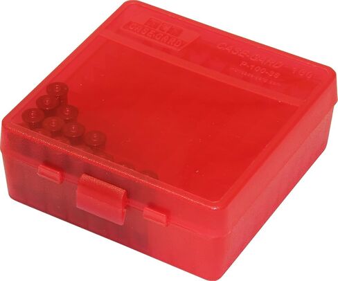 MTM 100 Round Flip-Top Ammo Box 38/357 Cal (Clear Blue) in Saudi Arabia