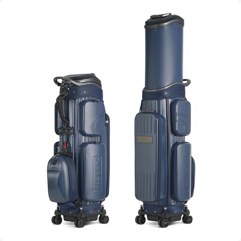 HELIX Hard Shell Golf Travel Bag with Wheels, 2-in-1 Travel Golf Case & Daily Cart Bag, Durable PC Material in Saudi Arabia
