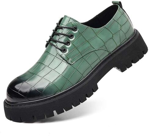 حذاء بدون كعب بكعب مكتنز ومقدمة مستديرة للرجال | Business Casual Formal Work Dress Shoes | الأخفاف حفل زفاف للرجال | نعل أوكسفورد غير قابل للانزلاق in Kuwait