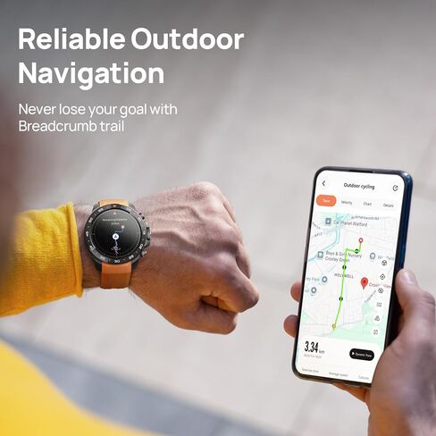 ساعة Mibro GS Explorer S Adventure GPS مع 10ATM، بطارية تدوم 20 يومًا، ساعة رياضية سيراميك AMOLED مقاس 1.32 بوصة للمشي لمسافات طويلة وتسلق الجبال والغوص الحر in Kuwait