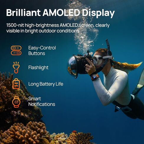 ساعة Mibro GS Explorer S Adventure GPS مع 10ATM، بطارية تدوم 20 يومًا، ساعة رياضية سيراميك AMOLED مقاس 1.32 بوصة للمشي لمسافات طويلة وتسلق الجبال والغوص الحر in Kuwait