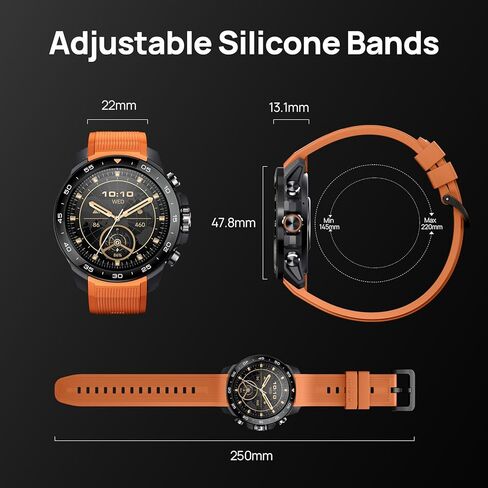 ساعة Mibro GS Explorer S Adventure GPS مع 10ATM، بطارية تدوم 20 يومًا، ساعة رياضية سيراميك AMOLED مقاس 1.32 بوصة للمشي لمسافات طويلة وتسلق الجبال والغوص الحر in Kuwait