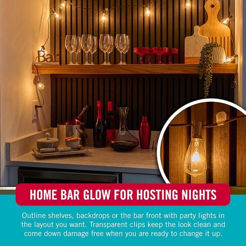 VELCRO Brand Indoor Light Clips for Hanging String Lights, Holds Up to 100 ft, Transparent Peel‑and‑Stick Wall Clips for Any Shape or Configuration, Damage‑Free and Removable, Pack of 48 in Saudi Arabia
