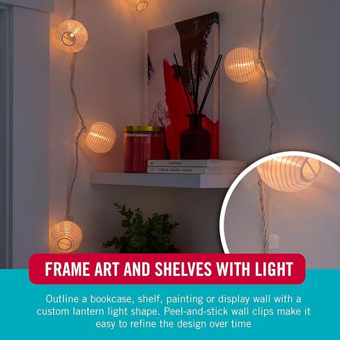 VELCRO Brand Indoor Light Clips for Hanging String Lights, Holds Up to 100 ft, Transparent Peel‑and‑Stick Wall Clips for Any Shape or Configuration, Damage‑Free and Removable, Pack of 48 in Saudi Arabia