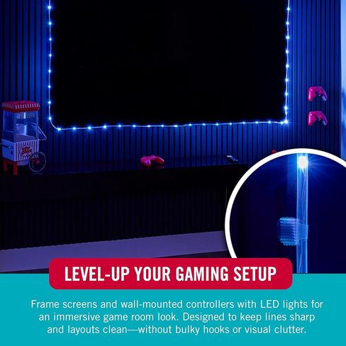 VELCRO Brand Indoor Light Clips for Hanging String Lights, Holds Up to 100 ft, Transparent Peel‑and‑Stick Wall Clips for Any Shape or Configuration, Damage‑Free and Removable, Pack of 48 in Saudi Arabia