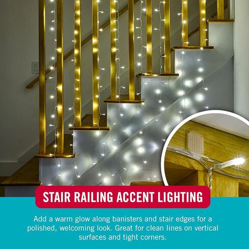 VELCRO Brand Indoor Light Clips for Hanging String Lights, Holds Up to 100 ft, Transparent Peel‑and‑Stick Wall Clips for Any Shape or Configuration, Damage‑Free and Removable, Pack of 48 in Saudi Arabia