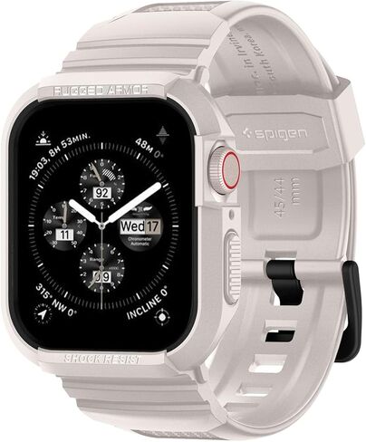 Spigen لسوار ساعة Apple مع حافظة، Rugged Armor Pro متوافق مع Ultra 3/2/1 49 ملم، السلسلة 11/10 46/42 ملم، 9/8/7 41 ملم، SE3/SE2/SE/6/5/4 40 ملم in Saudi Arabia
