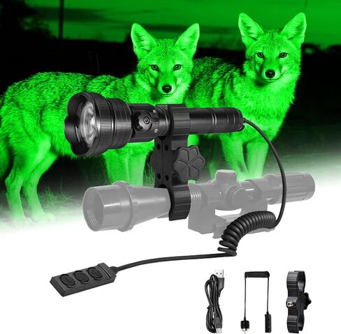 Brinyte T28 Flashlight IR Illuminator for Night Vision, White 850nm 940nm Infrared Hunting Light, Adjustable Focus with Stepless Dimming Switch, Ideal for Coyote Hog Predator Hunting in Saudi Arabia