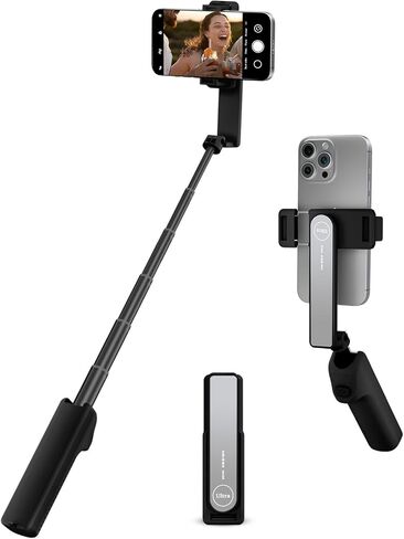 Viozon Aluminum Alloy Wireless Selfie Stick, Lightweight Extendable Pocket-Size Phone Stick with Remote, Compact Travel Selfie Stick Compatible with 4–7" Smartphones for Vlog/Film B in Saudi Arabia