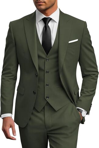 Wangyue Men's Suits 3 Piece Slim Fit Wedding Suits for Men Formal Business Suit Party Prom Tuxedo in Saudi Arabia