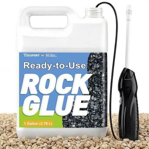 Teexpert Rock Glue for Landscaping: 28.4oz New 2026 Formula Gravel Binder for Stones, Pebbles, River Rock – Strong Adhesion for Outdoor Landscape, Driveways Edge, Garden, Patio, Yard in Saudi Arabia