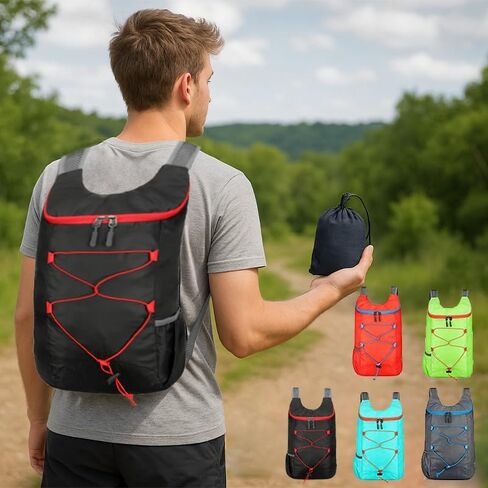 Foldable Backpack – Water-Resistant Daypack for Travel, Hiking, Camping, Gym – Compact & Eco-Friendly Bag for Men and Women in Saudi Arabia