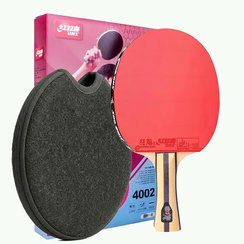 Table Tennis Racket - Premium Wood Ping Pong Paddle for Intermediate Players, Double Inverted Rubber, Ideal for Offensive & All-Round Play in Saudi Arabia
