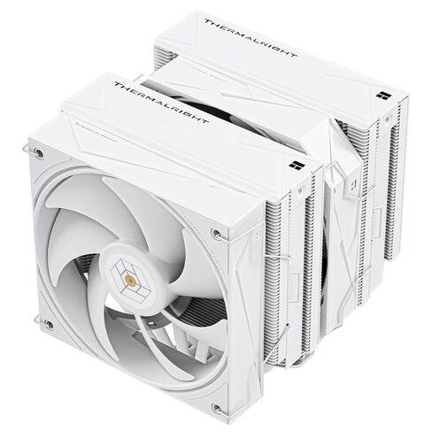 مبرد هواء وحدة المعالجة المركزية Thermalright Royal Pretor 130 Ultra White CPU، مبرد أبراج مزدوجة للكمبيوتر الشخصي، تبريد وحدة المعالجة المركزية 7 أنابيب حرارية عالية الأداء، غطاء علوي مصقول باللون الأبيض، لـ AM4/AM5، Intel lga1851/1700/1150/1151/2011 in Kuwait
