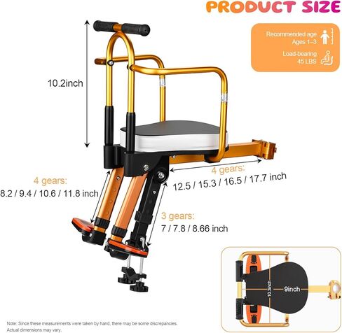 Kids Bike Seat, New Aluminum Alloy Child Bike Seat, Portable Foldable Front Mounted Child Bicycle Seats, Mountain Bike Child Safety Seat Suitable for Hybrid Cruiser Bicycles and City Bicycles in Saudi Arabia