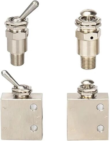 صمام ميكانيكي هوائي هوائي، 2 موضع، 5 اتجاهات، زر تبديل TAC2-41V، قطعة واحدة (TAC-4V) in Saudi Arabia