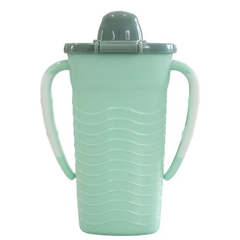 Mommy's Helper Pouch Mate Food Pouch Holder, No-Squeeze, No-Mess Solution for Baby Food Pouches, Soft Spout, Gripper Handles, Recycled Plastic, BPA & Phthalate Free, Dishwasher Safe (Tidal Teal) in Saudi Arabia