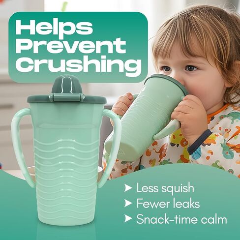 Mommy's Helper Pouch Mate Food Pouch Holder, No-Squeeze, No-Mess Solution for Baby Food Pouches, Soft Spout, Gripper Handles, Recycled Plastic, BPA & Phthalate Free, Dishwasher Safe (Tidal Teal) in Saudi Arabia