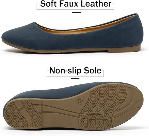 katliu Women Comfort Flats Round Toe Ballet Flats Slip on Walking Flat Shoes in Saudi Arabia