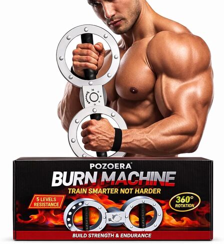 Burn Machine - Spinning Rotator Burn Machine with 12LB Adjustable Resistance,Forearm Strengthener Trainer 360 Degree Rotating Arm Workout Exercise Equipment for Men&Women in Saudi Arabia