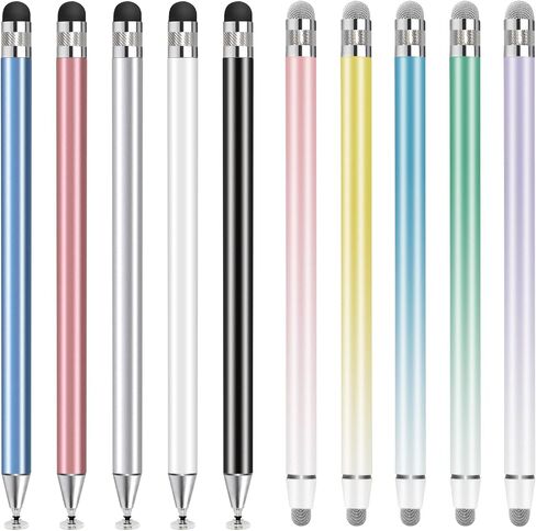 Stylus Pen for Touchscreen 10PCS, AGREJO High Precision and Sensitivity Stylus Pen for iPad/iPhone/Samsung/Android and Tablets, Compatible with All Capacitive Touch Screen (10-Pack (Black/White)) in Saudi Arabia