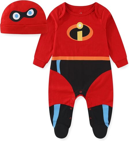 Disney The Incredibles Jack-Jack Baby Boys Footie Bodysuit and Cap Set for Newborn and Infant in Saudi Arabia