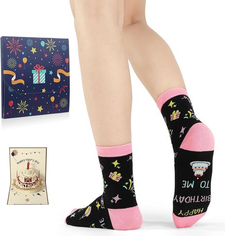 8/10 Years Old Birthday Gifts for Girls, Sock for Girl with Birthday Greeting Card, Presents for Kids in Saudi Arabia