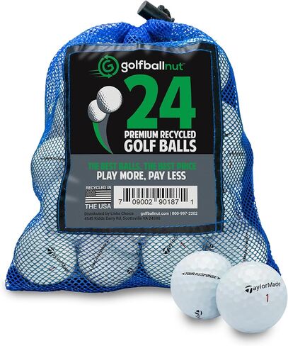 Used and Recycled for Taylormade Soft Response Mint 5A (White) (24 & 48) Golf Balls Mesh Bag Included in Saudi Arabia