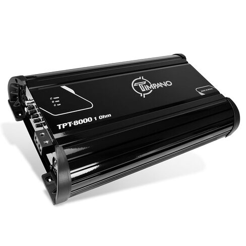 Timpano 8000 Watts Mono Subwoofer Car Audio Amplifier TPT-BASS8000 1 Ohm – 12 Volts 8K Monoblock Class D Car Amp, Built-in Crossover & Bass Boost with Smart Fans in Saudi Arabia