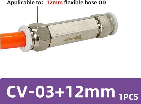 1PCS Pneumatic Check Valve Connector 6mm 8mm 10mm 12mm Air Hose Gas One Way Valve 1/8" 1/4" 3/8" 1/2" Compressor Pipe Fitting Adapter(6mm-02) in Saudi Arabia