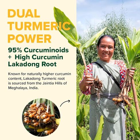 VAHDAM, Turmeric Curcumin Supplement 2000mg (500mg Curcuminoids) with Boswellia & Piperine for Fast Absorption | Supports Joint Health and Mobility | 90 Capsules in Saudi Arabia
