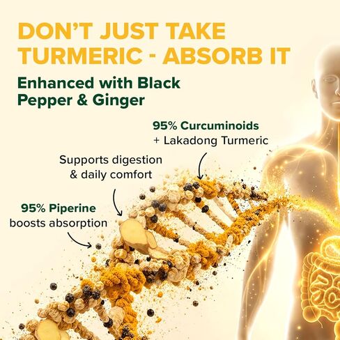 VAHDAM, Turmeric Curcumin Supplement 2000mg (500mg Curcuminoids) with Boswellia & Piperine for Fast Absorption | Supports Joint Health and Mobility | 90 Capsules in Saudi Arabia