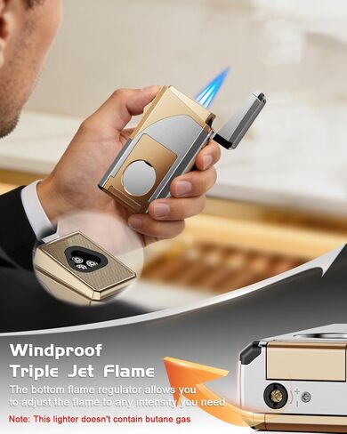 ولاعة شعلة 6 في 1 مع حامل مدمج، أداة على شكل V ومستقيمة، أداة ثقب، أداة تحسين الرسم، لهب نفاث ثلاثي مقاوم للرياح، ولاعات بوتان قابلة لإعادة الملء، ملحقات متعددة الوظائف هدايا للرجال، للسفر in Kuwait