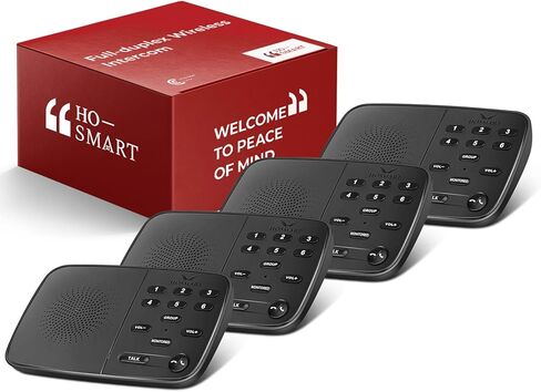 Hosmart UltraSpeak Intercoms لاسلكي للمنزل، نظام اتصال داخلي لإصدار عطلة عيد الميلاد للاستخدام المنزلي، اتصال داخلي صوتي واضح للأعمال مع نطاق 1300 قدم، مجموعة هدايا لأصدقاء العائلة المسنين (عبوتان) in Kuwait