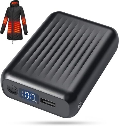 𝟕.𝟒𝐕 𝟏𝟔𝟎𝟎𝟎𝐦𝐀𝐡 Heated Vest Battery Pack Compatible with ORORO and Venustas, NORSENN, Portable Power Bank with LED Display for 𝟓𝐕 USB heated Vests Jacket Camping Chair Blanket(NOT for 12V） in Saudi Arabia