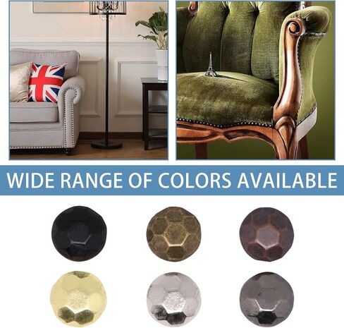 Upholstery Tacks for Furniture Silver 150Pcs, 7/16 Inch Vintage Decorative Nails Metal Upholstery Nails for Wood Antique Thumb Tacks for Furniture Sofa (11x17mm) in Saudi Arabia