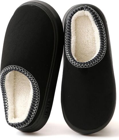 TOCONFFON Women's Fuzzy Cozy Warm Slippers Lightweight Platform House Slippers Fluffy Anti-Skid Plush Memory Foam Indoor Outdoor Home Shoes in Kuwait