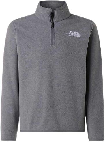 بلوفر The North Face للأولاد بسحاب ربع جلاسير - سترة بسحاب 1/4، ياقة أنيقة للأولاد والبنات، صوف دافئ مستدام in Kuwait