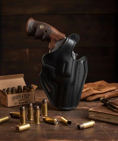 Leather Holster for Taurus 856 Defender 3" Barrel, OWB Thumb Break, Genuine Leather, Right Handed, ShnLeather in Saudi Arabia