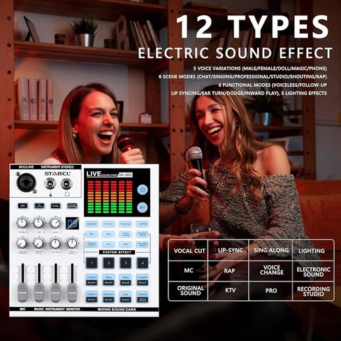 لوحة مزج الصوت ذات 4 قنوات، وحدة تحكم خلط لوحة الصوت مع USB رقمي بلوتوث 48 فولت طاقة فانتوم وصدى، واجهة خلاط صوت صغير للكمبيوتر، خلاط دي جي للبث الصوتي in Kuwait