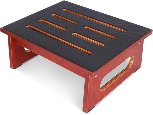 One Step Stool for Adults Seniors with Non-Slip Rubber Stepping Feet, 12" Heavy Duty Wooden Step Stools with 450 LBS Capacity Bed Steps for High Beds, Bathroom, Bedroom, Kitchen & Bedside Support in Saudi Arabia