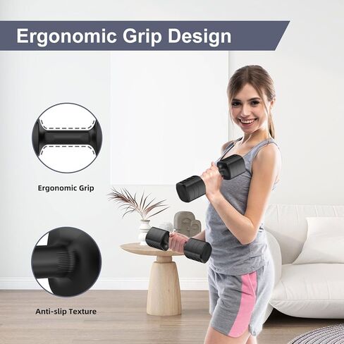 Adjustable Dumbbell Set, Total 11LB Weight Dumbbells Set for Women, Each 2.2/3.3/4.4/5.5LB, Hand Weights for Home Gym Workout Training in Saudi Arabia
