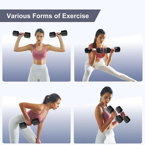 Adjustable Dumbbell Set, Total 11LB Weight Dumbbells Set for Women, Each 2.2/3.3/4.4/5.5LB, Hand Weights for Home Gym Workout Training in Saudi Arabia