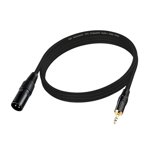كابل 3.5 مم إلى XLR بطول 10 أقدام، كابل صوت ميكروفون صغير غير متوازن 1/8 TRS ستيريو ذكر إلى XLR ذكر، جهات اتصال مطلية بالذهب 24 قيراط للحصول على تجربة صوت أنظف in Kuwait