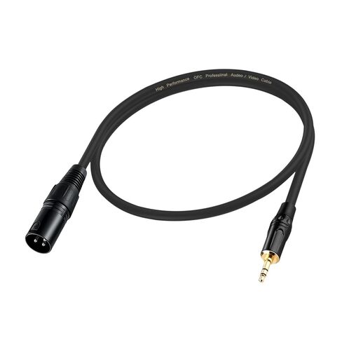 كابل 3.5 مم إلى XLR بطول 10 أقدام، كابل صوت ميكروفون صغير غير متوازن 1/8 TRS ستيريو ذكر إلى XLR ذكر، جهات اتصال مطلية بالذهب 24 قيراط للحصول على تجربة صوت أنظف in Kuwait